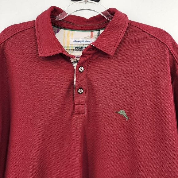 Tommy Bahama Islandzone Pique Polo Shirt Mens Size XL Red Short Sleeve - Picture 2 of 9